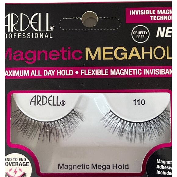 Ardell Lashes False Eyelashes Fake Strip Lash Magnetic Megahold Black 110 1 pair - Picture 4 of 5